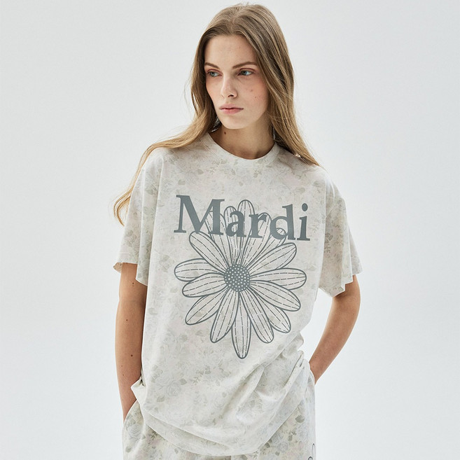Mardi Mercredi 女款花朵印花棉質T恤
