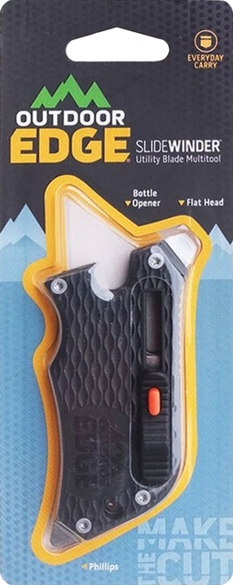 OUTDOOR EDGE SLIDEWINDER 滑動式短刀 多功能EDC工具 附背夾 OEDSWK-30C, 黑色, 1個