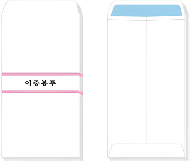 봉투를만드는사람들 비접착형 이중 규격 봉투, 100 x 205 mm, 100개