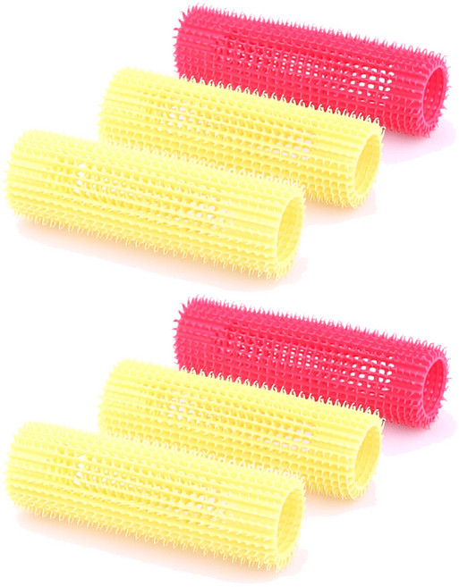 Jut 헤어롤 길이 100mm 특롱 35mm, 혼합색상, 6개