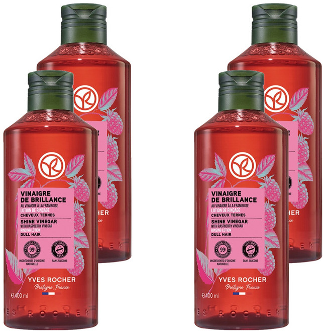 YVES ROCHER 伊夫黎雪 亮澤護髮醋 覆盆莓香, 400ml, 4瓶