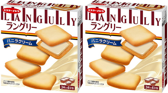 랑그리 바닐라향 크림 샌드, 132g, 2개