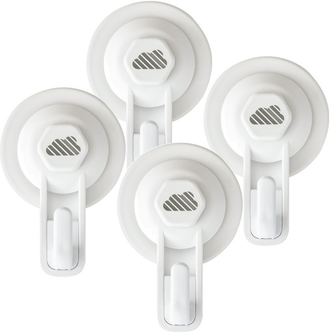 리틀클라우드 강력 접착 욕조걸이 훅 세트, 화이트, 4개
