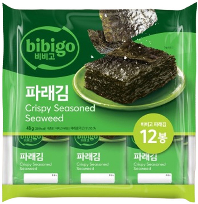 비비고 파래김 도시락김 12p, 48g, 1개