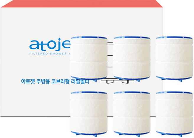 아토젯 싱크대 필터샤워기 리필 필터 코브라형, 1개