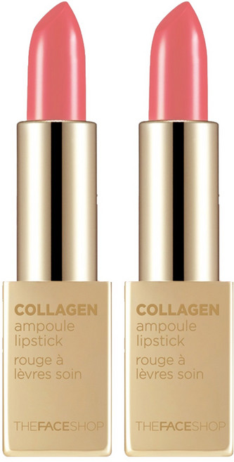 더페이스샵 콜라겐 앰플 립스틱, 2개, 13 브라운킬러