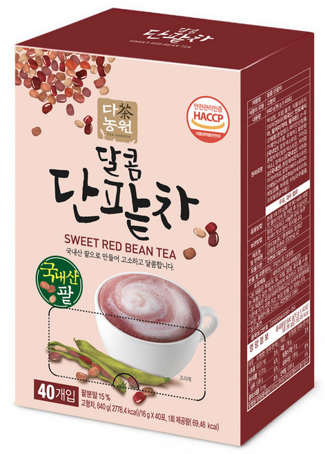 다농원 달콤 단팥차, 16g, 40개입, 1개