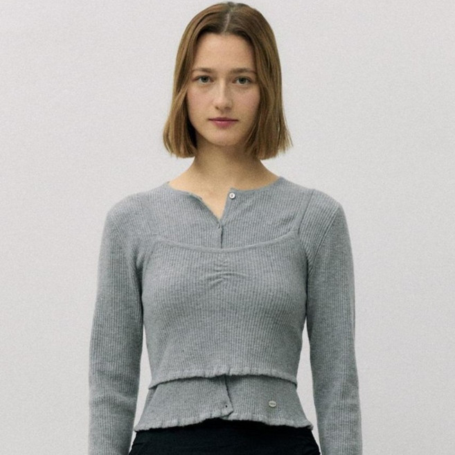 로라로라 여성용 SHIRRING SLEEVELESS CARDIGAN 세트