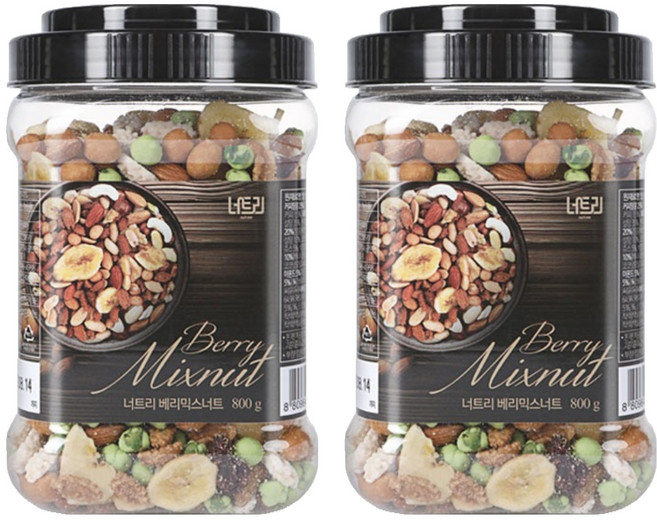 Nutree 綜合風味堅果零食組, 800g, 2罐