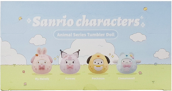 LANGBOWANG Sanrio 小動物不倒翁桌面公仔盲盒 Set 8個 My Melody Kuromi Pochacco Cinnamoroll, 1盒