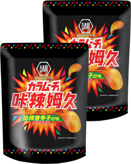 KOIKEYA 湖池屋 咔辣姆久 勁辣唐辛子洋芋片, 500g, 2個