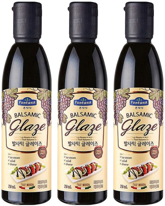 폰타나 모데나 발사믹 글레이즈, 250ml, 3개