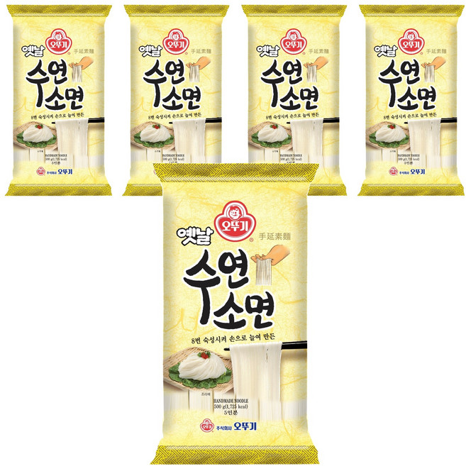 오뚜기옛날 수연소면, 500g, 5개