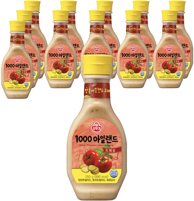 오뚜기 1000 아일랜드 드레싱, 250g, 12개