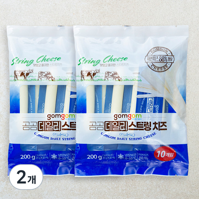 곰곰 데일리 스트링치즈, 20g, 10개입, 2개