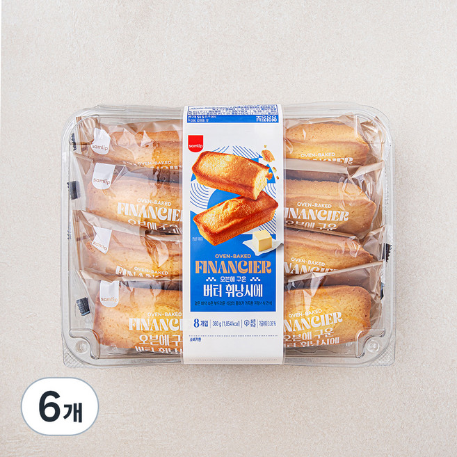 삼립 오븐에 구운 버터 휘낭시에, 45g, 8개입, 6개