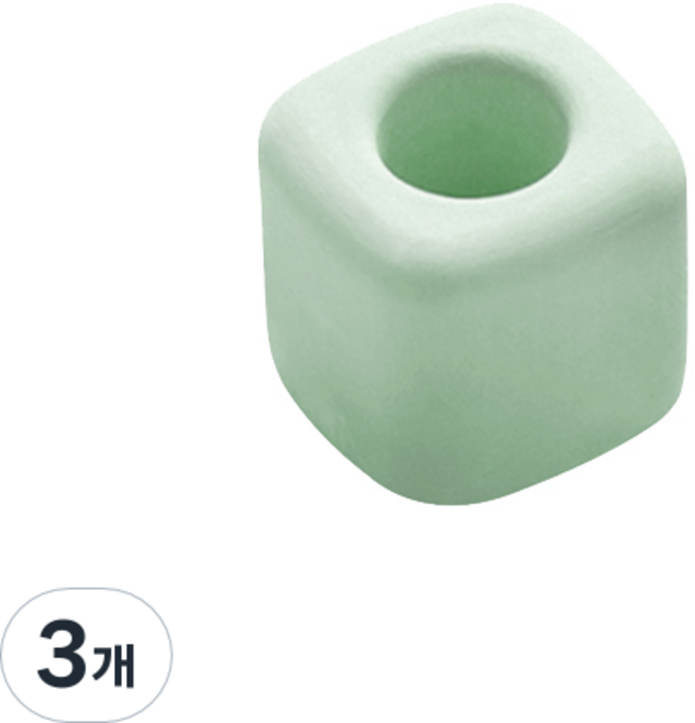 블럭마트 규조토 칫솔꽂이 사각, 민트, 3개