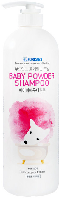 포켄스 강아지 샴푸 베이비파우더향, 1L, 1개입, 1개