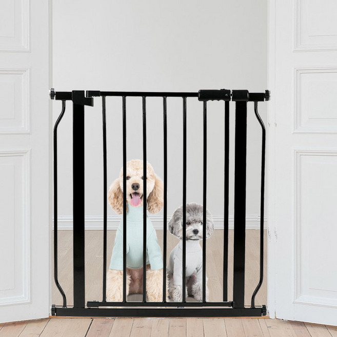 딩동펫 프리미엄 강아지 반자동 안전문, 블랙, 1개