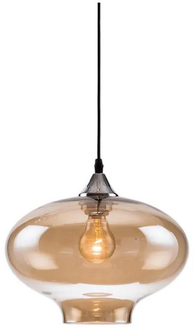 Honey Comb 席哈克電鍍干邑玻璃餐廳吊燈 玻璃燈罩 現代簡約設計 餐廳吧台適用, 透明色