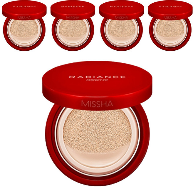 미샤 래디언스 퍼펙트핏 쿠션 15g, 21호 페어, 5개