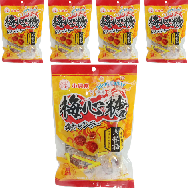 小貝京 梅心糖, 150g, 5袋