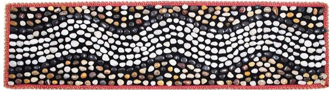 에코벨 자갈 지압 돌매트 고밀도 대형 시냇물 40 x 150 cm, 혼합색상, 1개