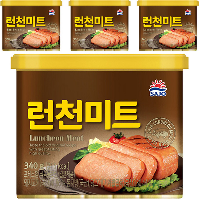 사조오양 런천미트, 340g, 4개