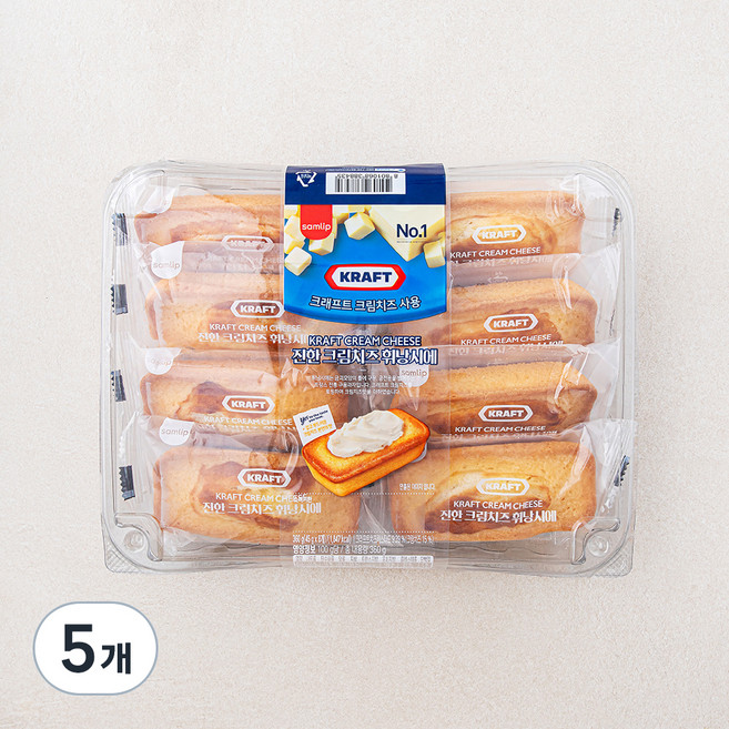 삼립 크레프트 진한 크림치즈 휘낭시에, 45g, 8개입, 5개