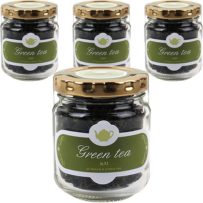 아름드레 유리병 녹차 세작, 30g, 4개, 1개입