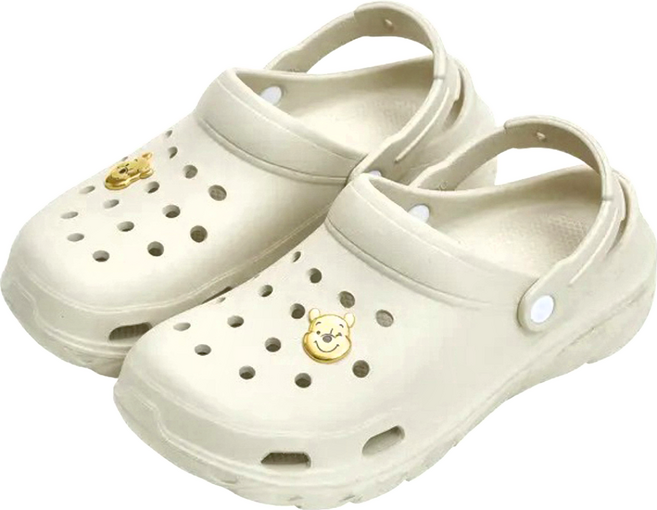 BORUI 柏睿鞋業 大人款 DN釦厚底洞洞鞋, 維尼奶油白, 240mm, 1雙