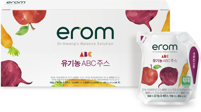 이롬 유기농 ABC주스, 110ml, 24개