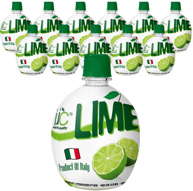 유로푸드 쥬시 라임 주스, 200ml, 12개