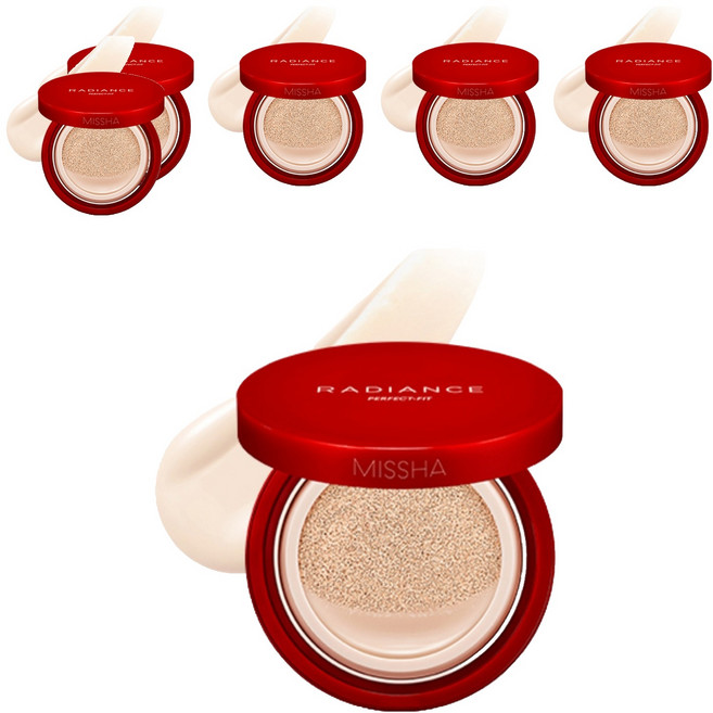 미샤 래디언스 퍼펙트핏 쿠션 15g, 21호 바닐라, 6개