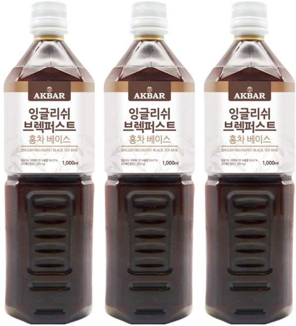 아크바 잉글리쉬 브렉퍼스트 홍차 베이스, 1L, 3개