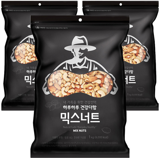 넛츠팜 믹스너트, 1kg, 3개