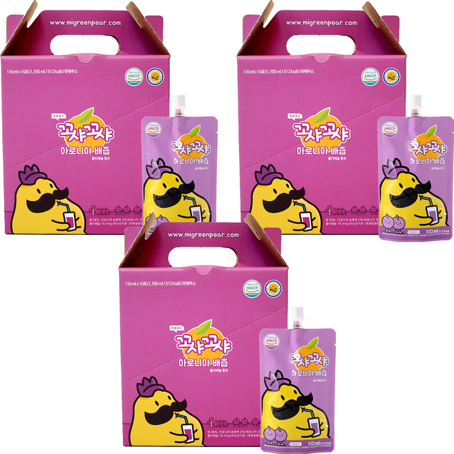 꼬샤꼬샤 아로니아 배즙 스파우트, 110ml, 30개