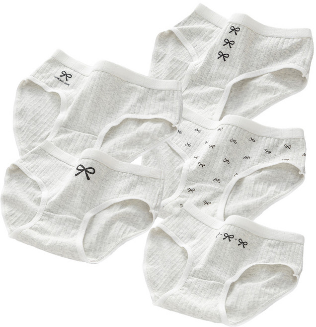 주니데이 여아용 리본 쁘띠 학생 팬티 5종 세트