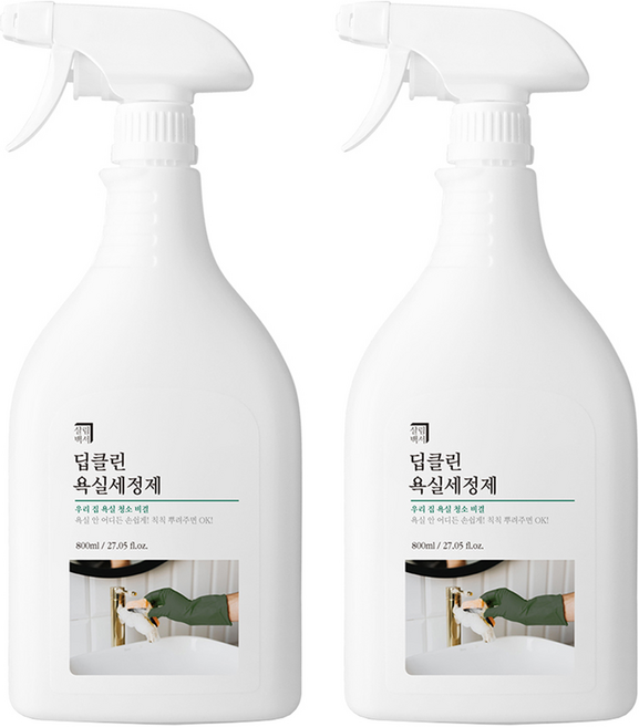살림백서 딥클린 욕실세정제, 800ml, 2개