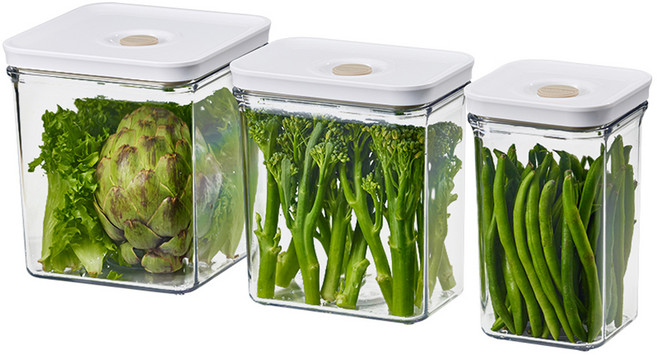 로이첸 아이바큠 밀폐용기 라지 3종 세트, 1개, 1.1L + 1.8L + 2.8L