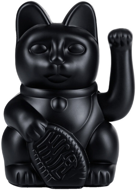 Diminuto Cielo 幸運繽紛自動招手招財貓 18cm, 黑色