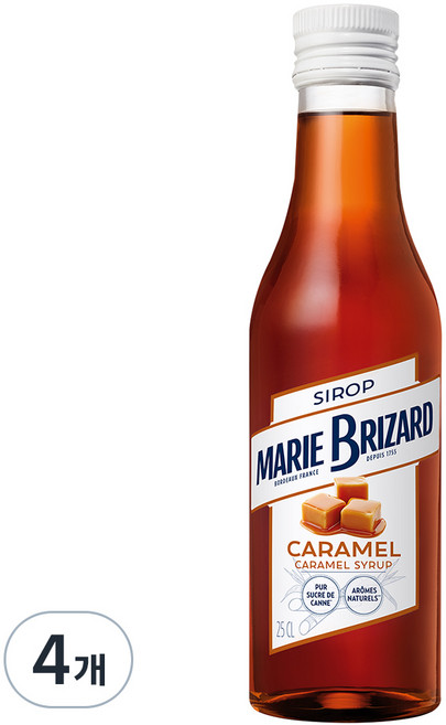 마리브리자드 카라멜 시럽, 250ml, 4개