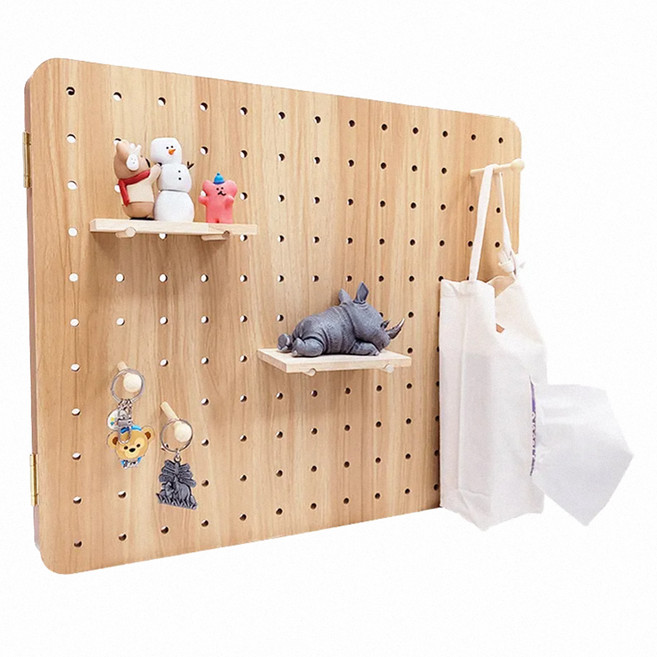 實木電箱洞洞板 50cm內適用 500 x 600 x 60mm 3.5kg, 原木色, 1個