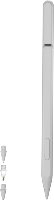 MAGEASY MAESTRO 磁吸 iPad 觸控筆 含3款筆頭筆頭收納設計, 1支, 白色