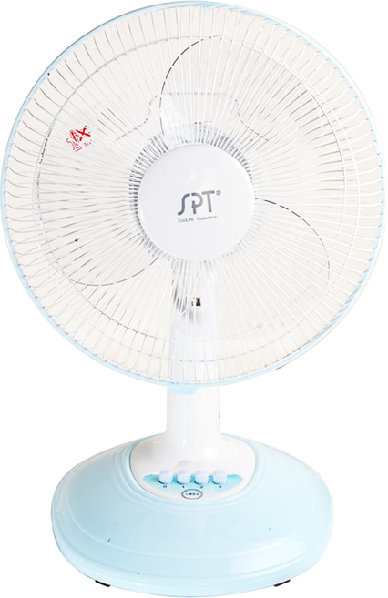 尚朋堂 高級桌扇 12吋 三段風速 左右擺頭, SF-1266, 藍色 + 白色