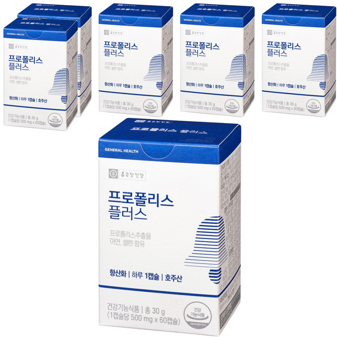 종근당건강 와일드비 프로폴리스 플러스, 60정, 6개
