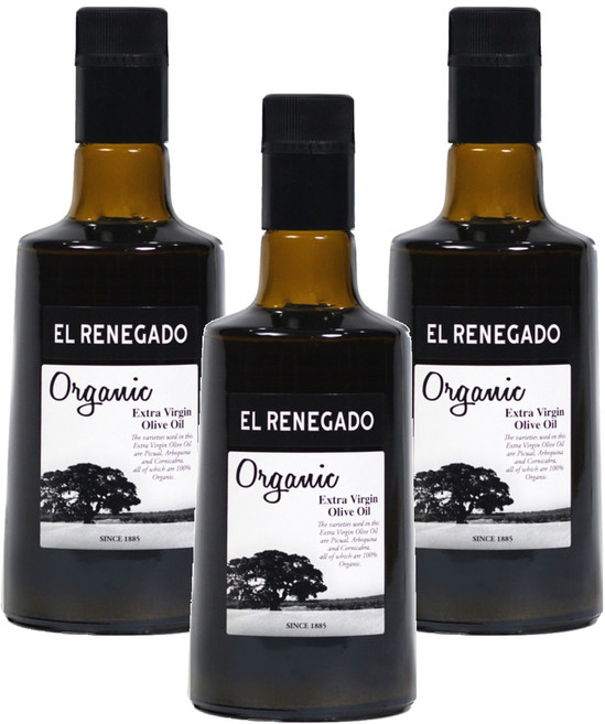 엘레네가도 유기농 엑스트라버진 올리브오일, 500ml, 3개
