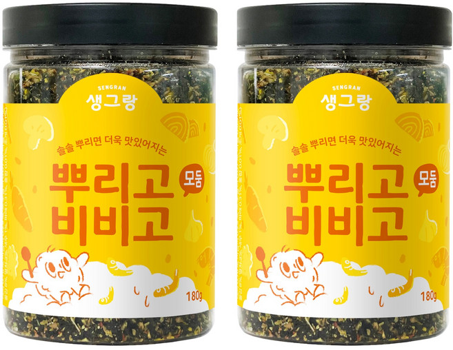 생그랑 뿌리고 비비고 모둠 후리가케, 180g, 2개