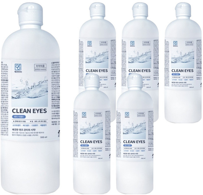 깨끗한아이 렌즈 식염수, 6개, 500ml
