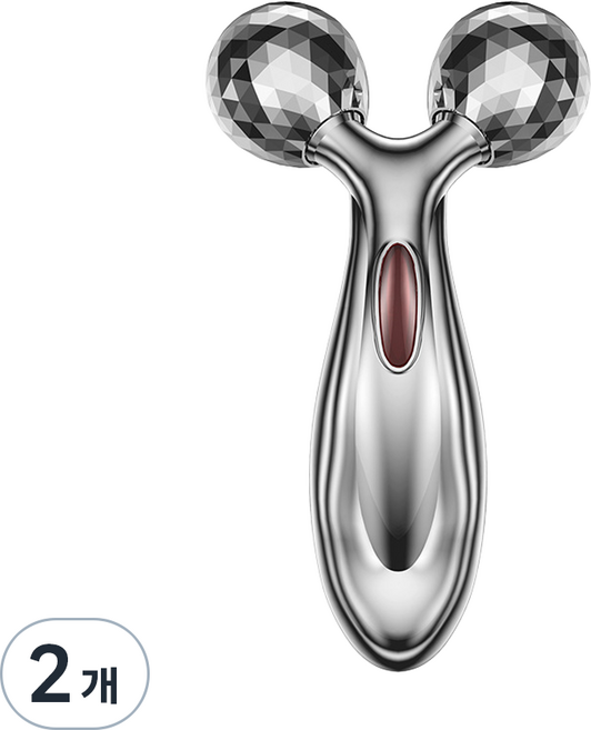 셀리빙 올바디 브이라인 마사지롤러, 실버, 2개